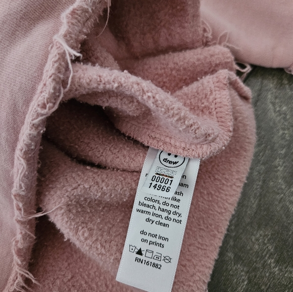 drew house mascot deconstructed hoodie in dusty rose - Picture 7 of 10